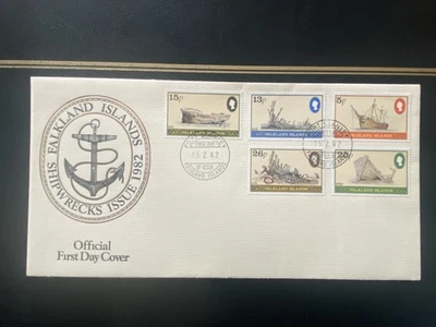 1982 FALKLAND ISLANDS FDC SHIPWRECKS ISSUE - Image 1 of 3