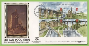 G.B. 1989 Industrial Archaeology M/S on Benham First Day Cover, Pool Redruth - Picture 1 of 1