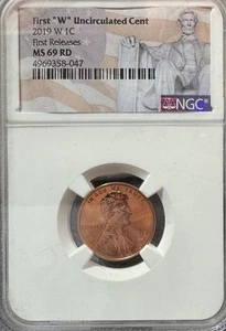 2019 W LINCOLN CENT UNCIRCULATED NGC MS69RD EARLY RELEASES MEMORIAL LABEL - Picture 1 of 2