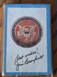 Member of US Congress SIGNED Jim Broyhill Furniture Playing Cards VINTAGE SEALED - Picture 1 of 5