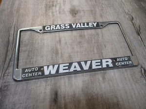 Metal Weaver Auto Center Grass Valley California Dealer Dealership Plate Frame - Imagen 1 de 7