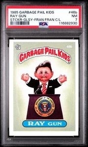 1985 Topps GPK 2nd Series GARBAGE PAIL KIDS usa RAY GUN Checklist #46b PSA 7 - Picture 1 of 2
