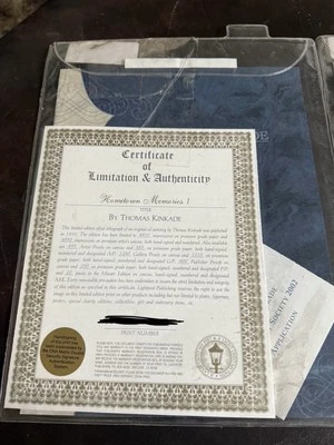 Hometown Memories - большой 14 дюймов + дюймов ограниченный выпуск принт Thomas Kinkade - 1997 - Изображение 1 из 3