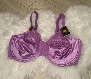 Wacoal 855303 Back Appeal Full Coverage Unlined Bra Womens 38DDD Purple New - Picture 1 of 6