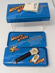 Fossil Wrist Watch Mighty Mouse Collectors 1994 in Original Tin / Box - Picture 1 of 10