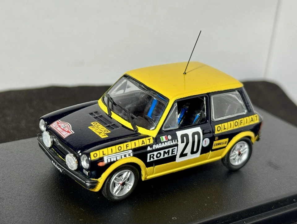 AUTOBIANCHI A112 ABARTH #20 A.PAGANELLI- N.RUSSO RALLYE MONTE CARLO 1976 1:43 - Immagine 1 di 4