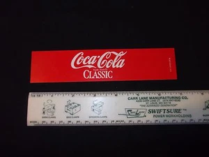 Coca Cola Classic Coke Cooler Button Tag Machine Label Vintage Long Cooler New - Picture 1 of 3