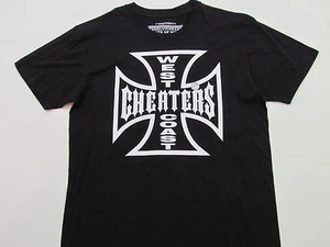 REBELUTIONARY STATE OF MIND Mens Black "West Coast Cheaters" T-Shirt New L - Picture 1 of 3