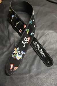 Guitar strap leather all hand made in USA "Jimi Hendrix " 3.5" flying v Love Dro - Picture 1 of 19