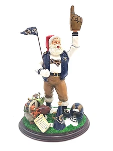 2001 St. Louis Rams Santa Statue Figurine Danbury Mint Football Helmet Megaphone - Picture 1 of 24