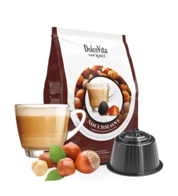 64 capsule caffè NOCCIOLONE compatibili con NESCAFE' DOLCE GUSTO Dolce Vita