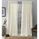 Bella Sheer Hidden Tab Top Curtain Panel Pair, 54"x96", Ivory Curtains & Drapes