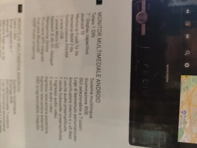 AUTORADIO STEREO AUTO 1 DIN SCHERMO A SCOMPARSA 7" HD  TOUCH BLUETOOTH USB SD - Immagine 1 di 3