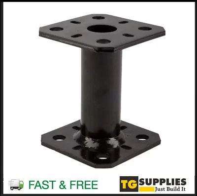 TG SUPPLIES Supporto per palo pergola supporto base pergola bullone ascensore nero resistente