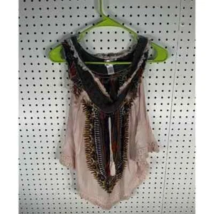 Band of Gypsies Embroidered Pink Top - M - Picture 1 of 3