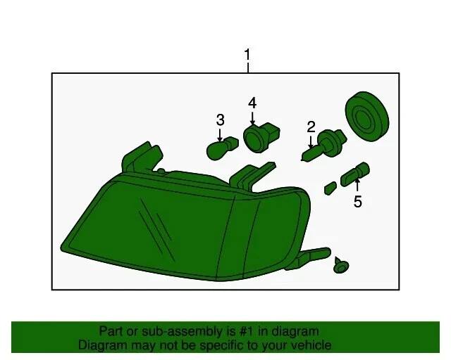 Faro lateral del conductor original Ford 5E6Z13008BA Mercury Mariner 05-07 Foto 1 de 3