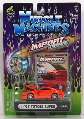 Muscle Machines Import Tuner 1997 Toyota 97 Supra T02-12 Orange Diecast 1:64 - Image 1 of 4