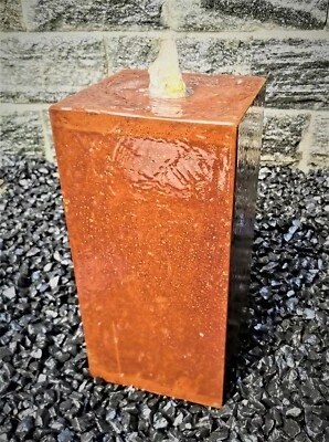 Säulenbrunnen 40 / 20 cm eckig Cortenstahl Roststahl incl. LED Gartenbrunnen - Bild 1 von 2
