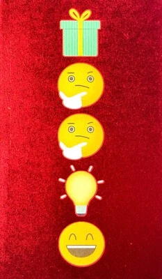 Funny EMOJI Money Gift Card Holder — "🎁🤔🤔💡😄💰👍😅" by American Greetings +✉ - Image 1 of 4