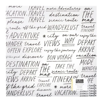 Crate Paper Here & There 12 x 12 Vellum Paper Traveler Bon Voyage Journey Travel - Image 1 of 2