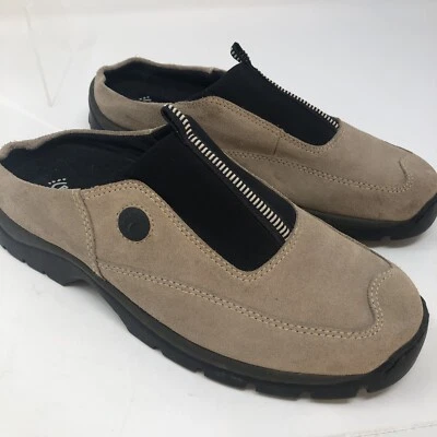 BARE TRAPS Womens Shoes Size 8 M Tan Black Suede Leather Sprint Mules Slip On - Image 1 of 4