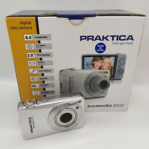 Praktica Luxmedia 8403 8.0Mp Digital Camera (Silver), Charger+ Box Accessories