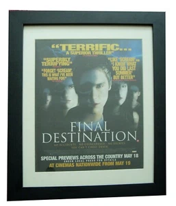 FINAL DESTINATION+Movie+Film+POSTER+AD+ORIGINAL 2000+FRAMED+EXPRESS GLOBAL SHIP - Imagen 1 de 2