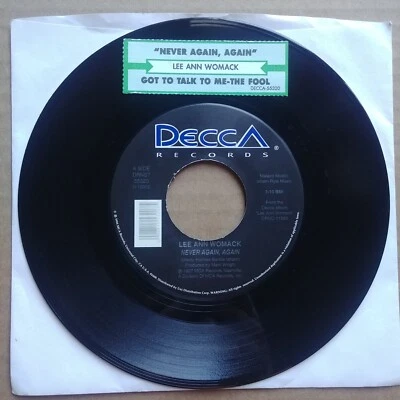 LEE ANN WOMACK Never Again Again 45 7" COUNTRY Vinyl Record Decca Records 1997 - Image 1 of 2