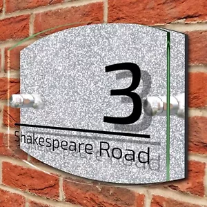 Contemporary House Sign Door Signs Door Number Plaque Personalised Address Sign - Picture 1 of 4