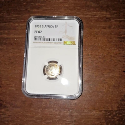 1955 South African 3 Pence PF 67 - Image 1 of 4