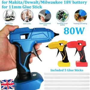 For Makita/Dewalt Cordless Hot Melt Glue Gun 5 Sticks Heat Gun DIY Repair Tool - Picture 1 of 13