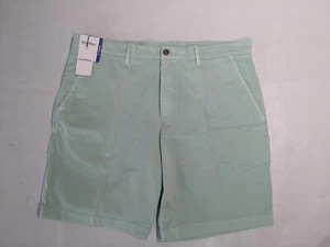 NEW Size 40 Mens R&Y Caribbean Chino Flat Shorts 9"I Cotton Spandex Blend Aqua - Picture 1 of 9