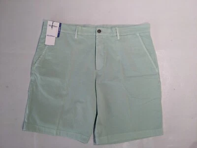 NEW Size 40 Mens R&Y Caribbean Chino Flat Shorts 9"I Cotton Spandex Blend Aqua - Image 1 of 4