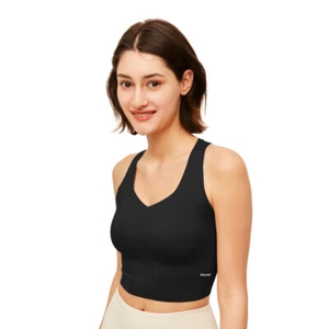 OHSUNNY Crop Top Padded Bra Seamless Racer Back Camisole Underwear Gym Tank - Picture 1 of 18