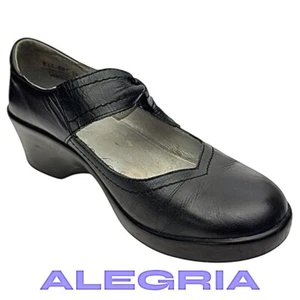 Alegria Professional Mary Jane Work Shoe Women’s Black Leather Size 39/8.5 Used - Picture 1 of 10