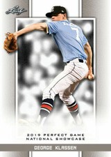 GEORGE KLASSEN 2019 "1ST EVER PRINTED" LEAF PERFECT GAME NIKE ROOKIE CARD #208!