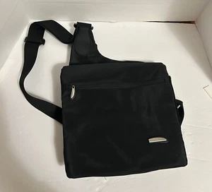 Travelon schwarze Anti-Diebstahl Umhängetasche Messenger Bag verstellbarer Riemen mehrere Taschen - Bild 1 von 20