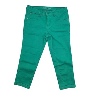 Girl’s Justice Shine Bright Size 14 1/2 Simply Low Irish Kelly Green Jeans - Picture 1 of 6