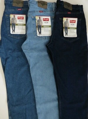 Jean para hombre Wrangler ajuste regular cinco estrellas 96501 - 100 % algodón Foto 1 de 4
