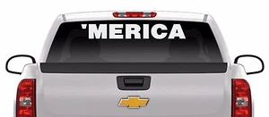 38 inch 'MERICA Sticker USA patriotic Proud Army Marines vinyl window decal - Photo 1/2