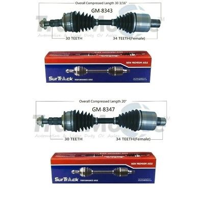Juego de ejes CV delanteros derecho + delanteros izquierdo SurTrack para Chevy Volt 2011-2015 Foto 1 de 3
