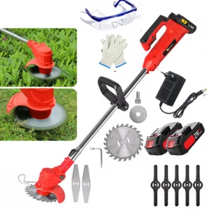 21V 800W Akku Rasentrimmer Elektr Grasschneider Freischneider Trimmer Motorsense - Bild 1 von 24