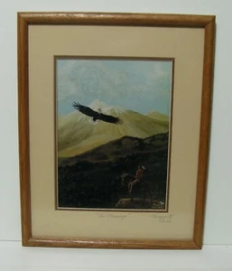 Framed Signed Marguerite Fields 1986 Print of "The Message" 115/200 - Picture 1 of 2
