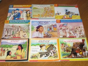 IF YOU LIVED Traveled WITH WHEN ON 9 History Children Kids Home School BOOK LoT - Foto 1 di 1