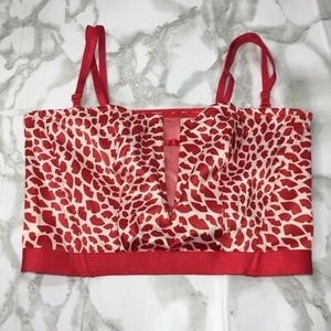 NUEVO CON ETIQUETAS BUSTIER LABIOS ROJOS MUY SEXY SIN FORRO VICTORIA'S SECRET PEQUEÑO - Imagen 1 de 9