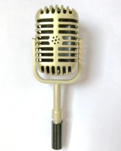1pc Retro Props Microphone Straight Bracket Mic Model Shell Plastic For Training - Picture 1 of 9