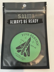 5.11 Tactical CUTTING EDGE Always Be Ready Green Round Patch w/ Hook Backing NEW - Picture 1 of 3