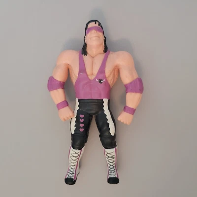 Figura BRET HITMAN HART Flexible 5" 1994 JusToys Bend-Ems WWF Serie 1 Foto 1 de 4