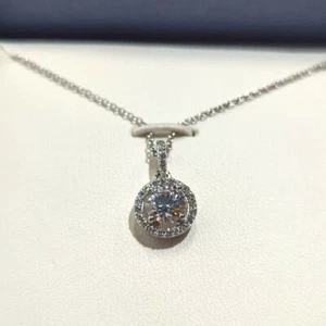 Swarovski Zirconia Cushion Solitaire Pendant with 925 Sterling Silver Chain - Picture 1 of 7