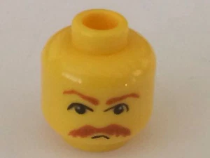 *NEW* 10 Pieces Lego Minifig YELLOW Head BROWN Bushy MOUSTACHE Eyebrows - Imagen 1 de 2